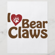 i love bear claws flyer design