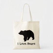 I Love Bears Canvas Bag