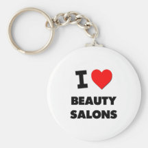 I Love Beauty Salons Key Chain