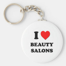 I Love Beauty Salons Keychain