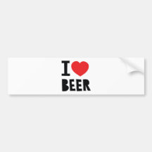 I love beer bumper sticker