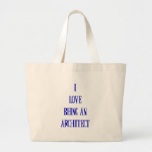 I love being an architect canvas bag