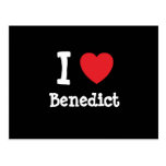 I love Benedict heart custom personalised Post Cards