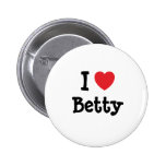 I love Betty heart T-Shirt Buttons