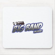 I Love BIG BAND music Mousepad