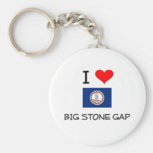 I Love Big Stone Gap Virginia Keychain