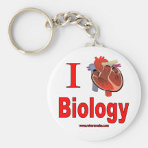I Love Biology Key Chain