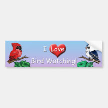 I Love Bird Watching Bumper Sticker