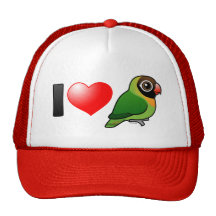 I Love Black-cheeked Lovebirds Hat