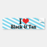 I Love Black & Tan Bumper Stickers