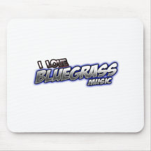 I Love BLUEGRASS Music Mousepad