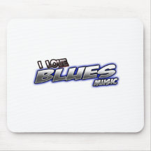 I Love BLUES music Mouse Pad