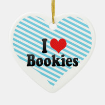 I Love Bookies Christmas Ornament