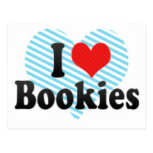 I Love Bookies Postcards