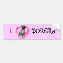 I love boxer bumper sticker