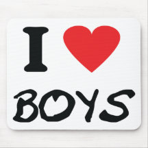 i love boys mousepads