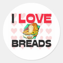 I Love Breads Sticker
