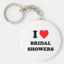 I Love Bridal Showers Keychains
