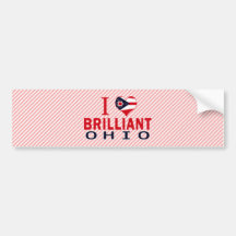 I love Brilliant, Ohio Bumper Stickers