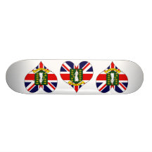 I Love British Virgin Islands Skate Deck