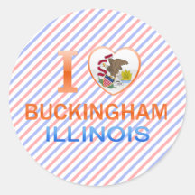 I Love Buckingham, IL Stickers