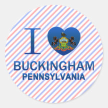 I Love Buckingham, PA Stickers