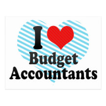 I Love Budget Accountants Post Card