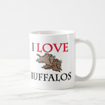 I Love Buffalos Coffee Mugs