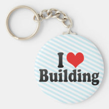 I Love Building Keychain