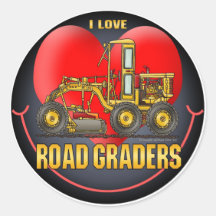 I Love Bulldozers Kids Sticker