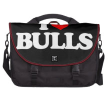 I LOVE BULLS LAPTOP MESSENGER BAG