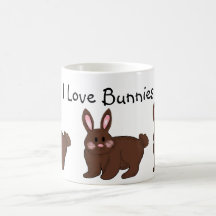I Love Bunnies Mugs