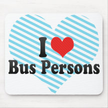 I Love Bus Persons Mousepad