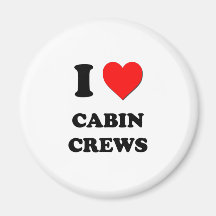 I Love Cabin Crews Fridge Magnets