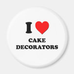 I love Cake Decorators Refrigerator Magnets