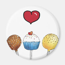 I love cake pops fridge magnets