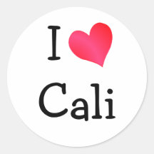 I Love Cali Sticker