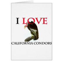 I Love California Condors Card