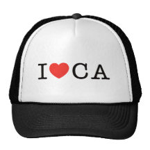 I LOVE CALIFORNIA HAT