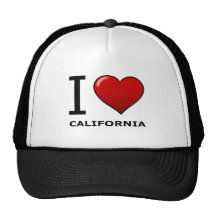 I LOVE CALIFORNIA HATS