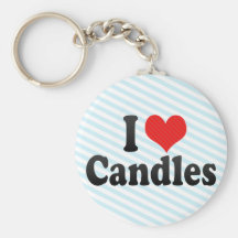 I Love Candles Keychains
