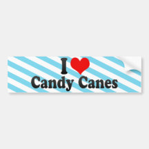 I Love Candy Canes Bumper Sticker
