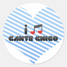 I Love Cante Chico Round Stickers