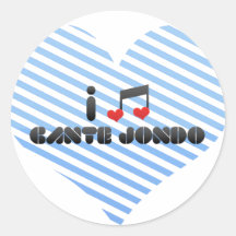 I Love Cante Jondo Round Stickers