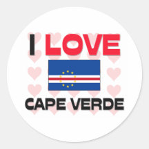 I Love Cape Verde Round Sticker