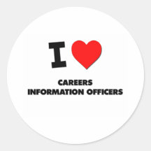 I Love Careers Information Officers Sticker