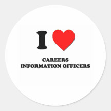 I Love Careers Information Officers Stickers