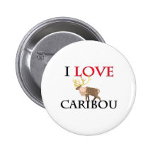 I Love Caribou Button