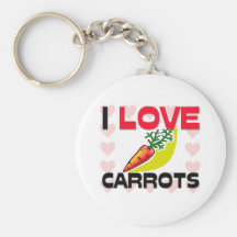 I Love Carrots Key Chains