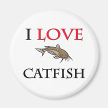 I Love Catfish Fridge Magnet